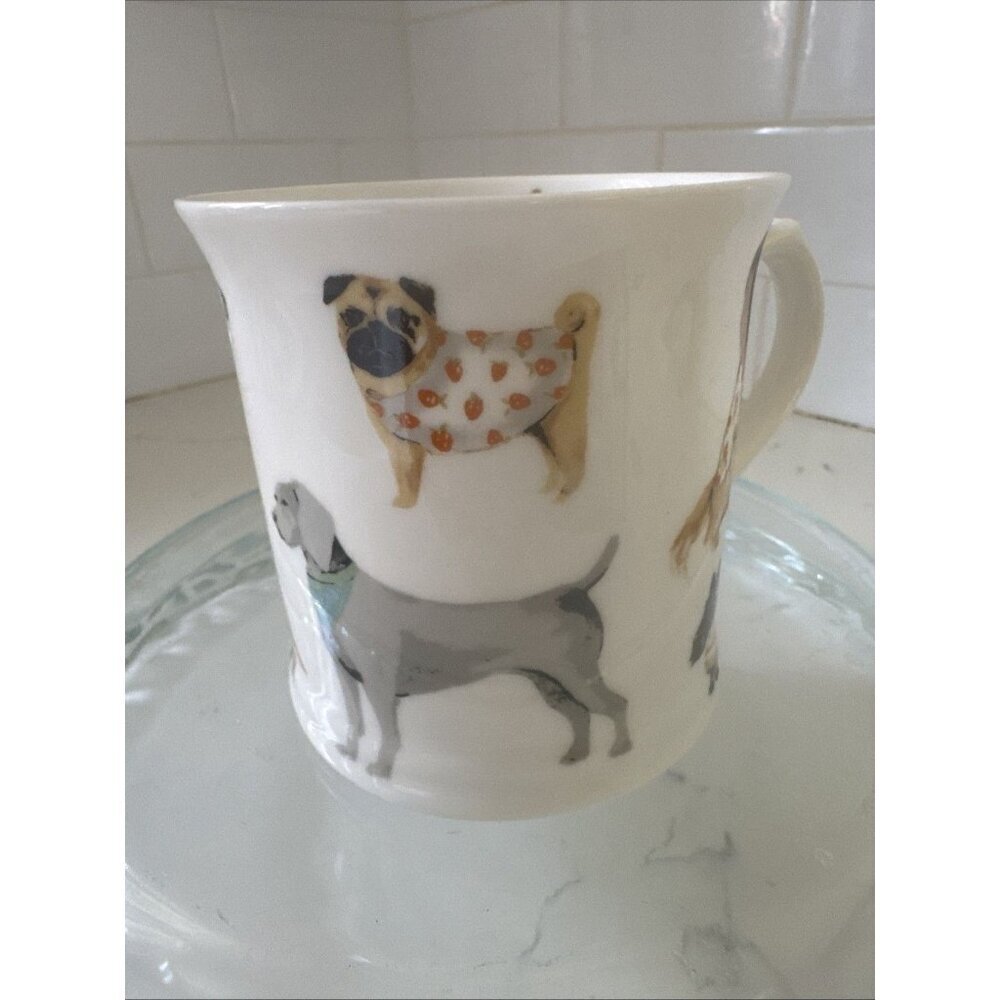 Cooksmart Fine China England 16oz Cute Dogs w/Sweaters & Bandanas Coffee Tea Cup - Picture 10 of 12